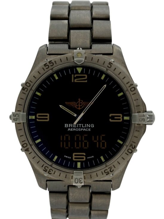 Breitling 40mm Men\'s Aerospace Titanium Multifunction Blue Dial Watch- E56062! main image 5